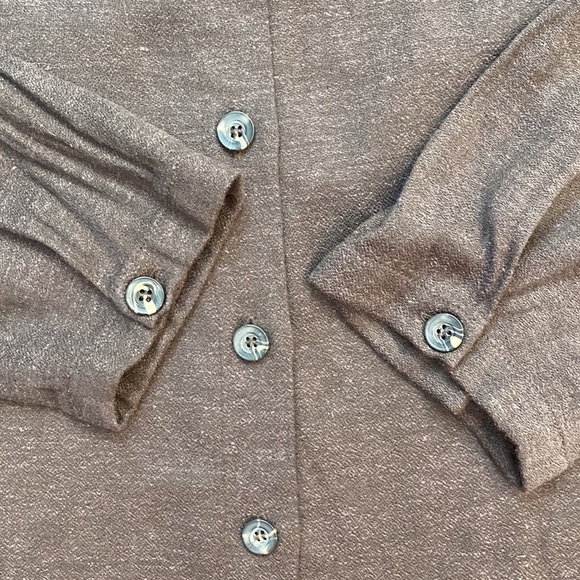 Anthro‎ Wooden Ships Knit Linen Button Front Tunic Lagenlook Forest Minimalist - Picture 4 of 13